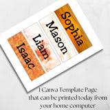 Colors Name Printable Bookmark Canva Template