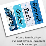 Colors Name Printable Bookmark Canva Template