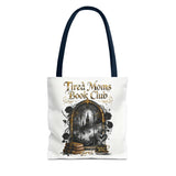 Tired Moms Book Club Tote Bag, Book Lover Gift, Funny Booktok Reader Bag, Booktrovert Mom Tote, Gothic Bookish Aesthetic Bag