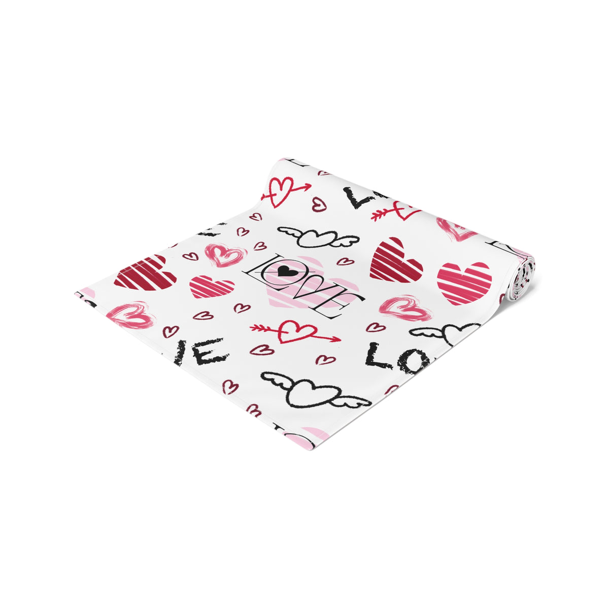 Valentine Love and Hearts Table Runner