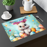 Personalized Blue Easter Bunny Easter Placemat
