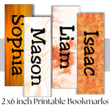 Colors Name Printable Bookmark Canva Template