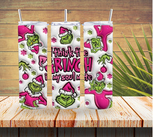 Grinch Soulmate 20 ounce Stainless Steel Tumbler