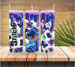 Purple Stitch 20 ounce Stainless Steel Tumbler  *520