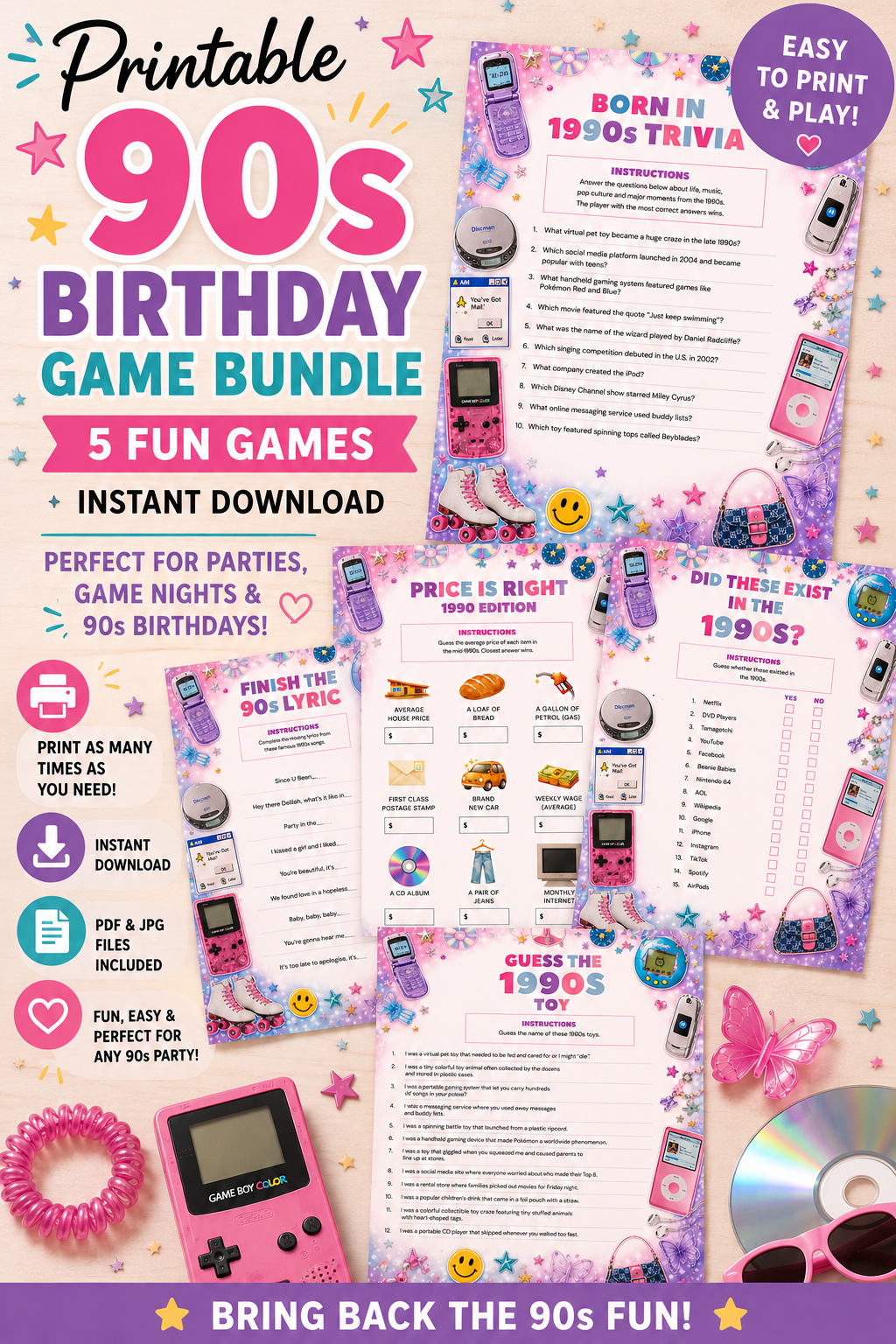 Born in the 1990s Party Games Bundle