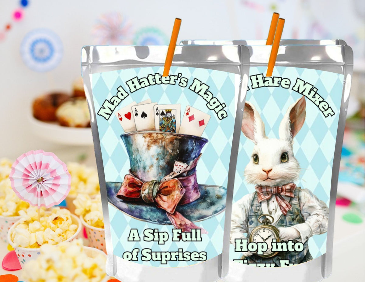 Vintage Alice in Wonderland Capri Sun Printable Label