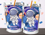 Two packages of 'Astronaut Juice' with an astronaut design on a colorful background.
