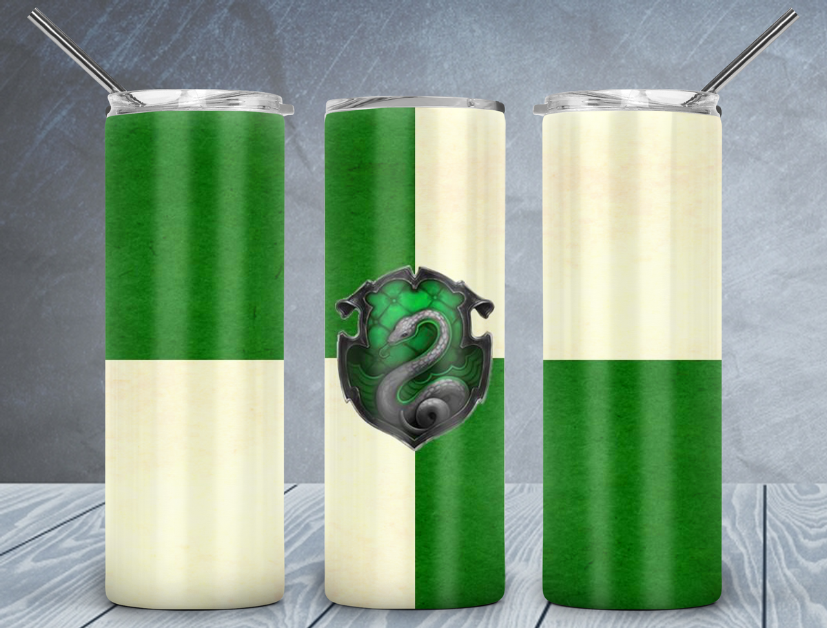 Snake Squares Personalized Slytherin Harry Potter Tumbler