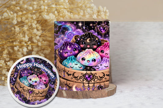 Halloween Pringles Can Wrapper, Spooky Dumpling Halloween Treat Label, Printable Party Favor Wrap, JPG PDF Instant Download