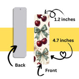Cherry Bow Metal Bookmark with Tassel