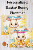 Personalized Yellow Easter Bunny Easter Placemat