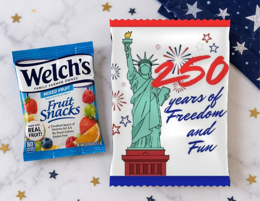 USA 250 Fruit Snack Wrapper Printable