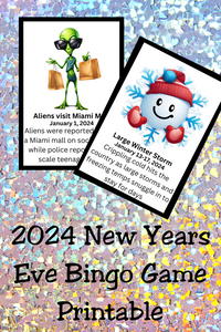 2024 New Years Bingo Game Printable