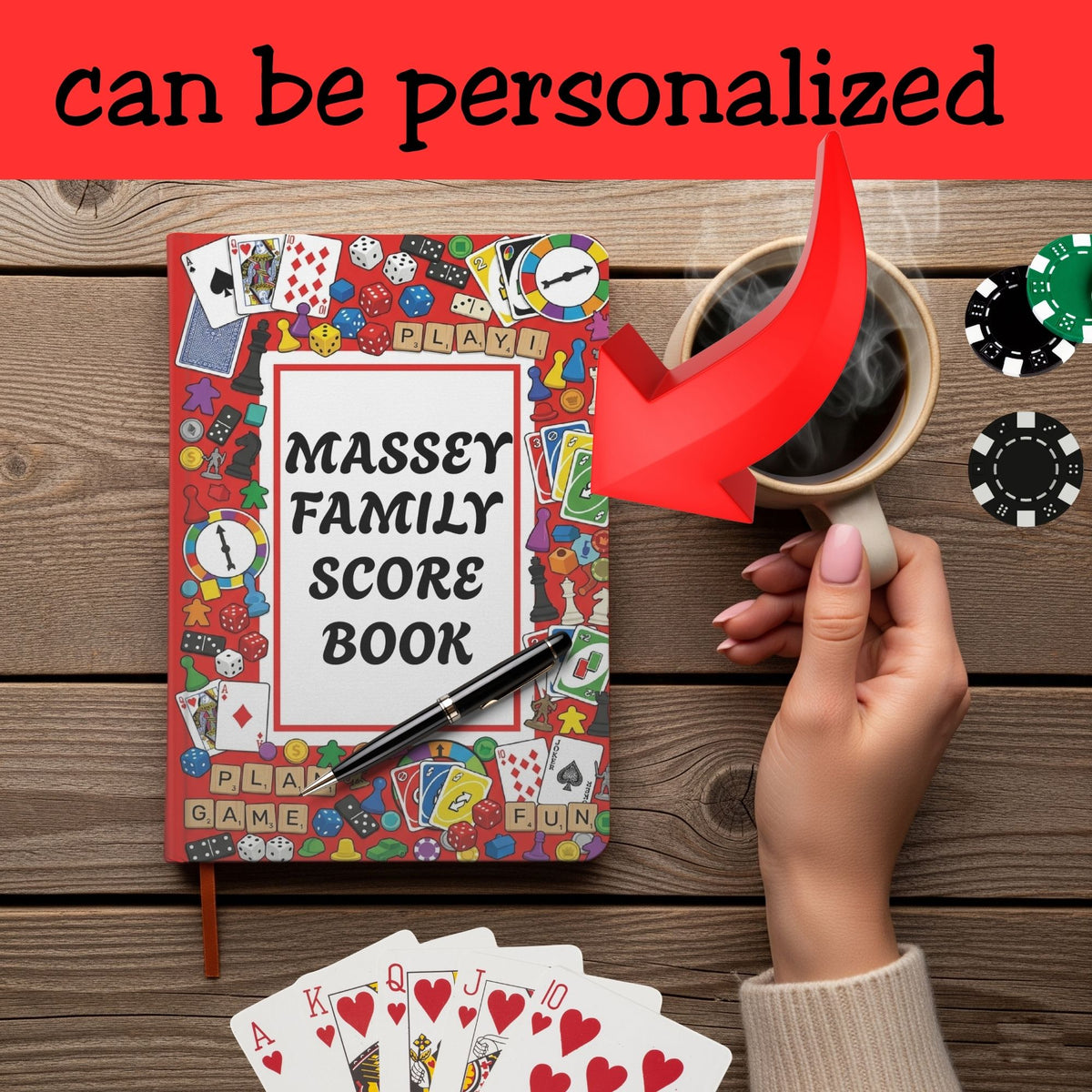 Family Score Book Pesonalizable Journal Notebook