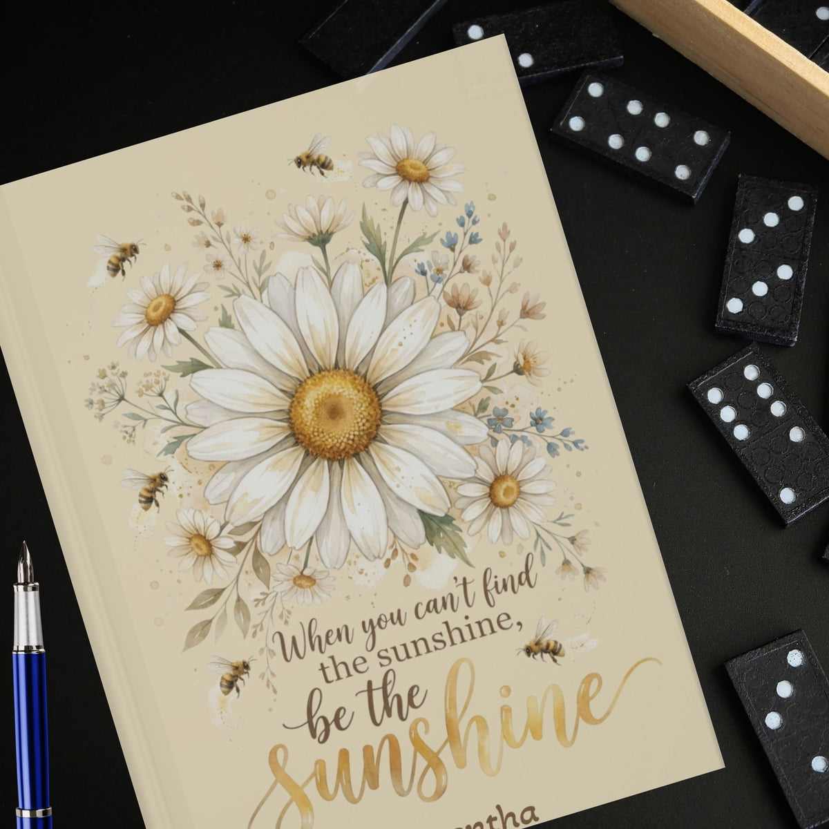 When You Cant Be The Sunshine Personalized Daisy Bee Journal