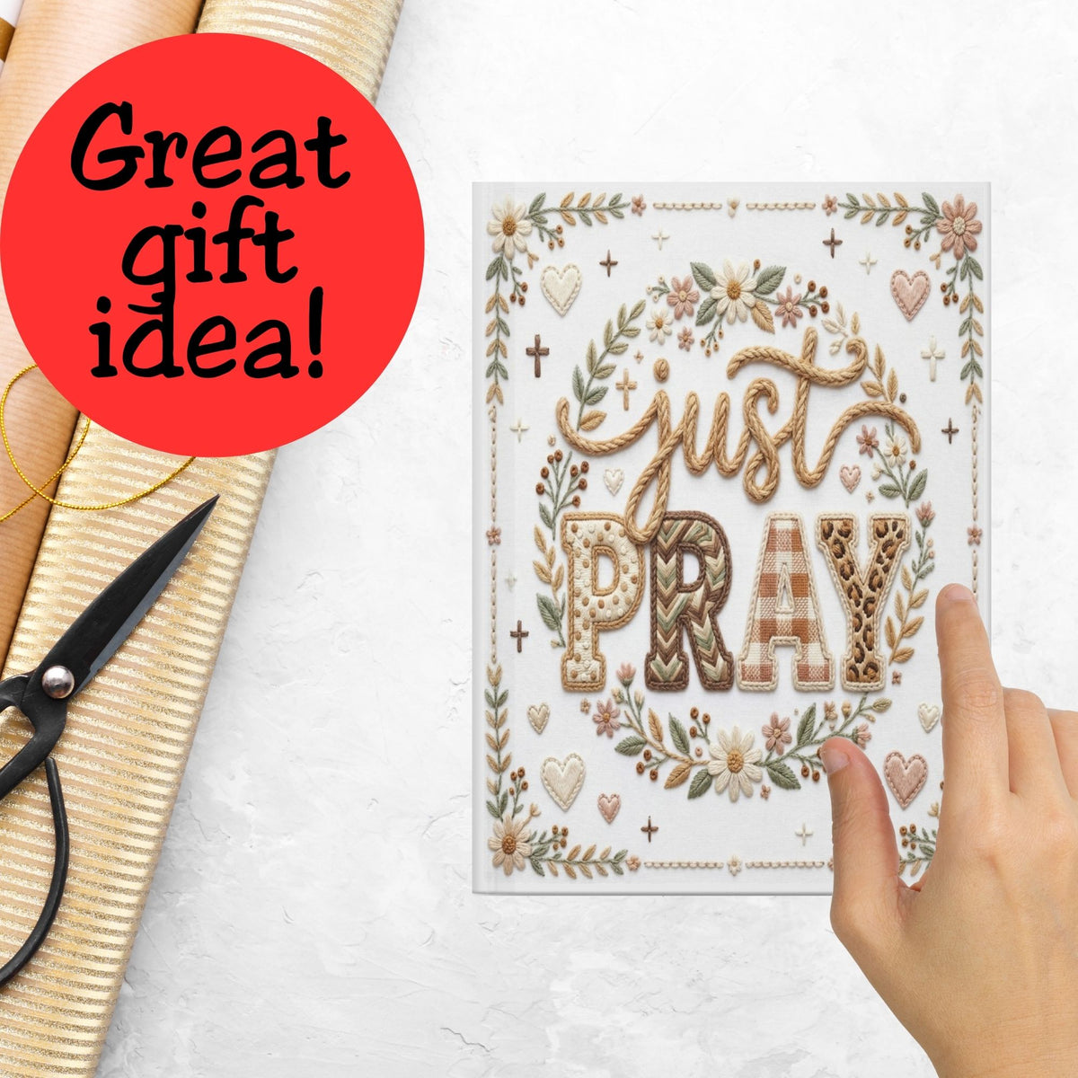 Just Pray Journal – Christian Lined Prayer Notebook