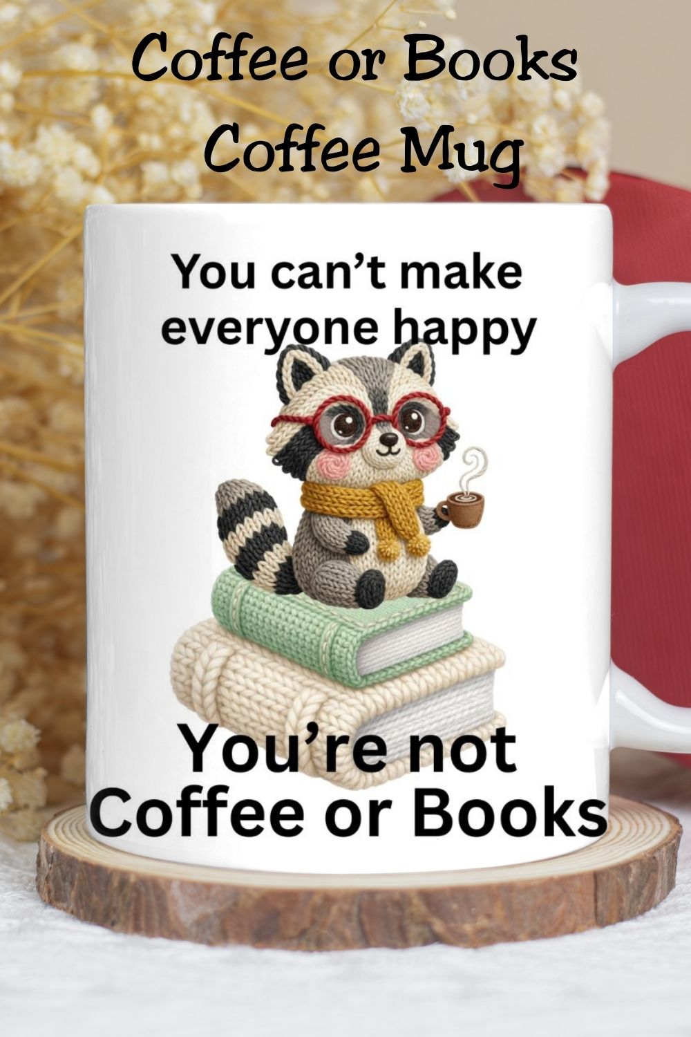 Looking for the perfect gift for a book lover? This coffee or books mug is a must-have for readers who run on caffeine and chapters. Featuring a cute raccoon reading on stacked books, this funny book lover coffee mug is cozy, relatable, and makes an amazing gift for librarians, teachers, book clubs, and BookTok fans. ☕📚