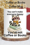 Looking for the perfect gift for a book lover? This coffee or books mug is a must-have for readers who run on caffeine and chapters. Featuring a cute raccoon reading on stacked books, this funny book lover coffee mug is cozy, relatable, and makes an amazing gift for librarians, teachers, book clubs, and BookTok fans. ☕📚