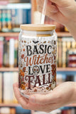 Basic Witches Love Fall Libby Cup Wrap Sipper Glass, 16oz