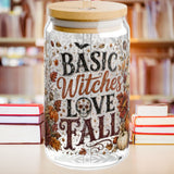 Basic Witches Love Fall Libby Cup Wrap Sipper Glass, 16oz