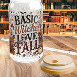 Basic Witches Love Fall Libby Cup Wrap Sipper Glass, 16oz