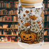 Boo Brew Bandit Ghost Raccoon Glass Cup and Cup Wrap