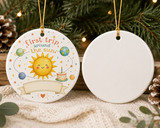 First Trip Around the Sun Ornament, Personalized First Birthday Ornament, Baby First Christmas Keepsake, Name and Year Ornament