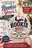 Personalized Rookie Year Baseball Ornament, First Birthday Baseball Ornament, Boys Sports Christmas Keepsake, Name Year Ornament