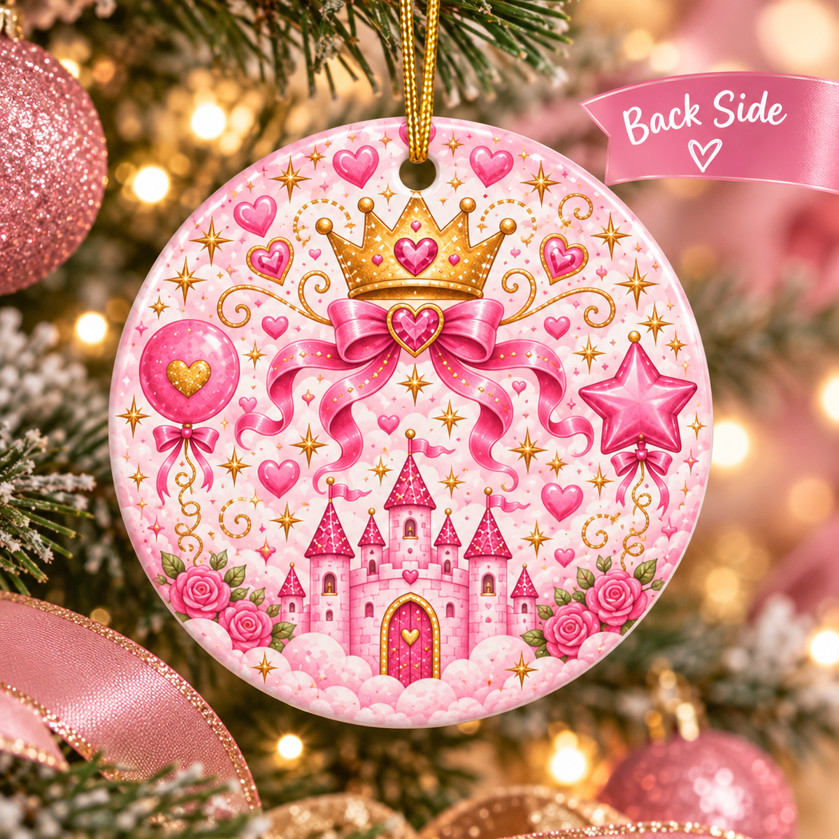 Personalized 2nd Birthday Ornament, Im a Princess 2 Ornament, Princess Birthday Gift for Girl, Custom Name Year Christmas Ornament