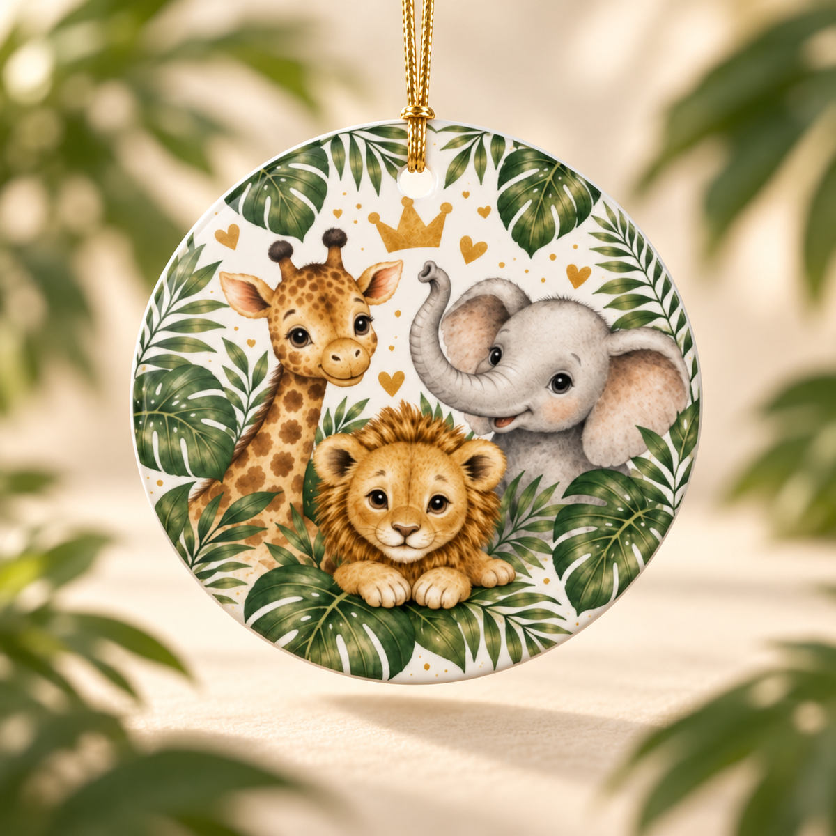 Two Wild Personalized Ornament, 2nd Birthday Ornament, Safari Birthday Keepsake, Jungle Second Birthday Gift, Custom Name Ornament