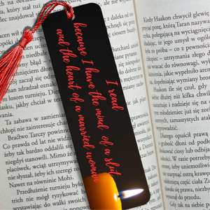 I Read because I have the Mind of a Slut bookmark with tassel