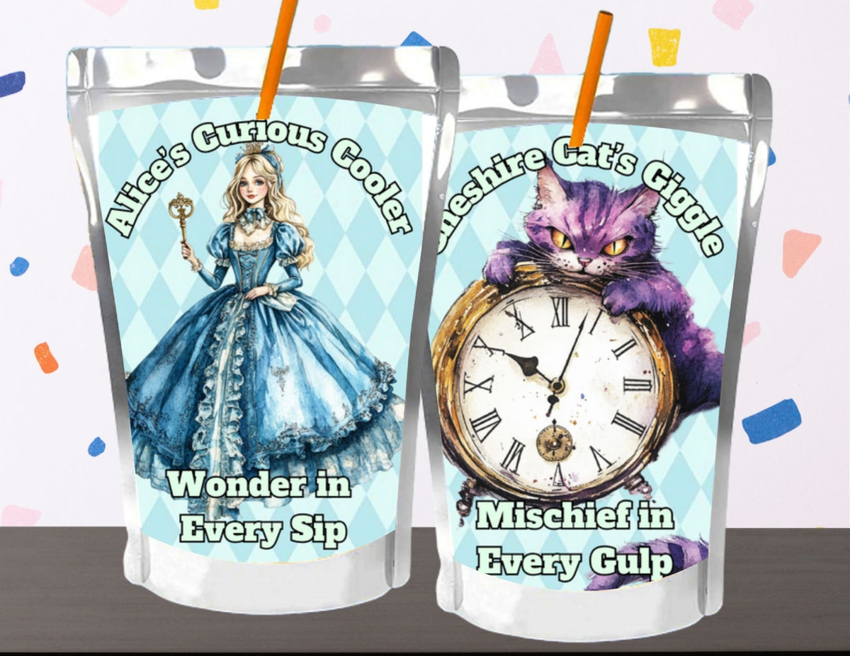 Vintage Alice in Wonderland Capri Sun Printable Label