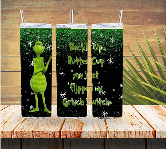 Grinch Switch Christmas 20 ounce Stainless Steel Tumbler