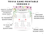 Digital Party Game Download Who Knows Mom Trivia Printable Collection Pink Floral Design Mother Day Entertainment Package Fun Family Activity Perfect Celebration Gift Beautiful Watercolor Style Instant Access Multiple Choice Format