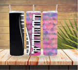 Piano Keys Personalized 20 ounce Stainless Steel Tumbler  *553