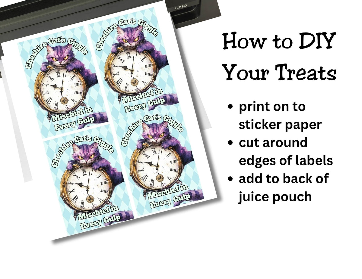 Vintage Alice in Wonderland Capri Sun Printable Label