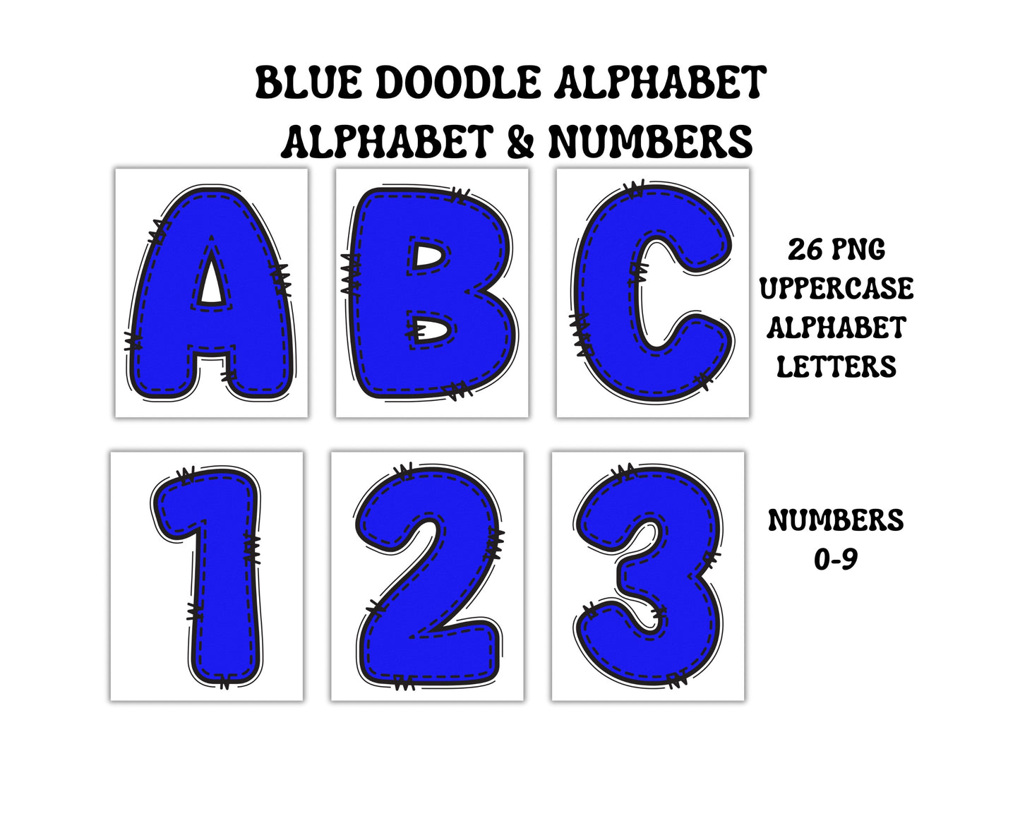 Primary Colors Doodle Alphabet