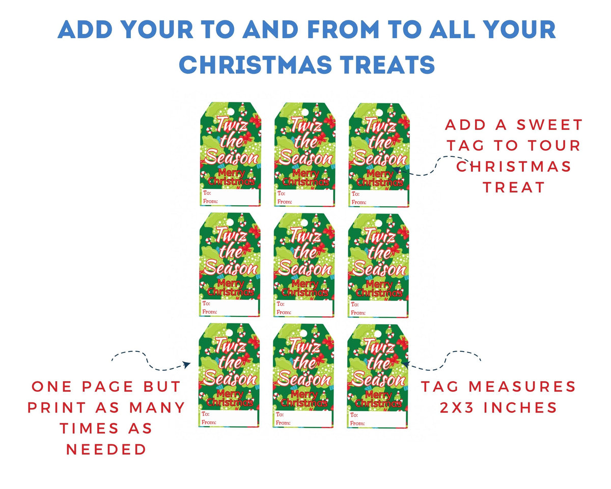 Twiz the Season Christmas Printable Gift Tags