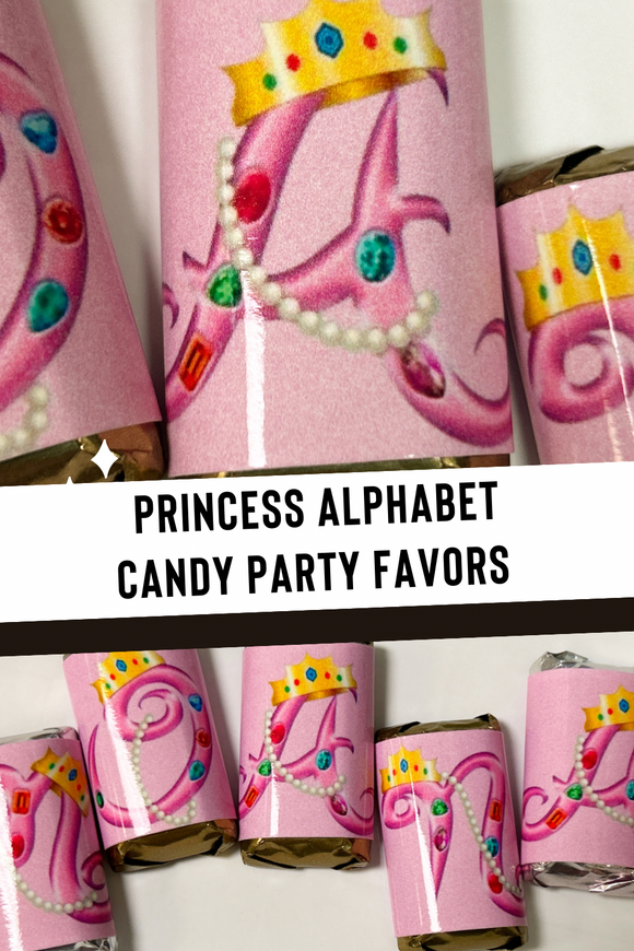 Princess Crown Alphabet Hershey Candy Bar Wrapper Printable