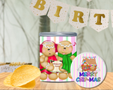 Gingerbread “Merry CHIP-MAS” Pringles Can Label Printable