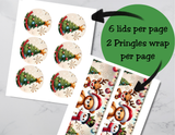 Santa Pringles Label Printables
