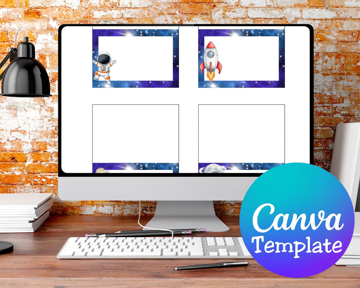 Outer Space Food Tent Cards Printable