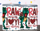 Dinosaur Valentine Pringles Label & Lid Printable
