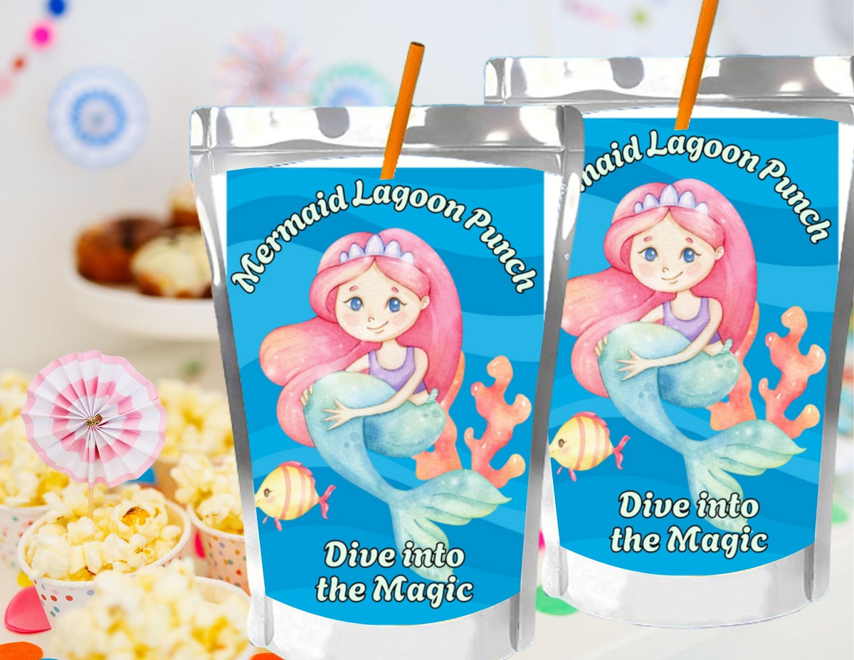 Mermaid Lagoon Punch Capri Sun Label Printable