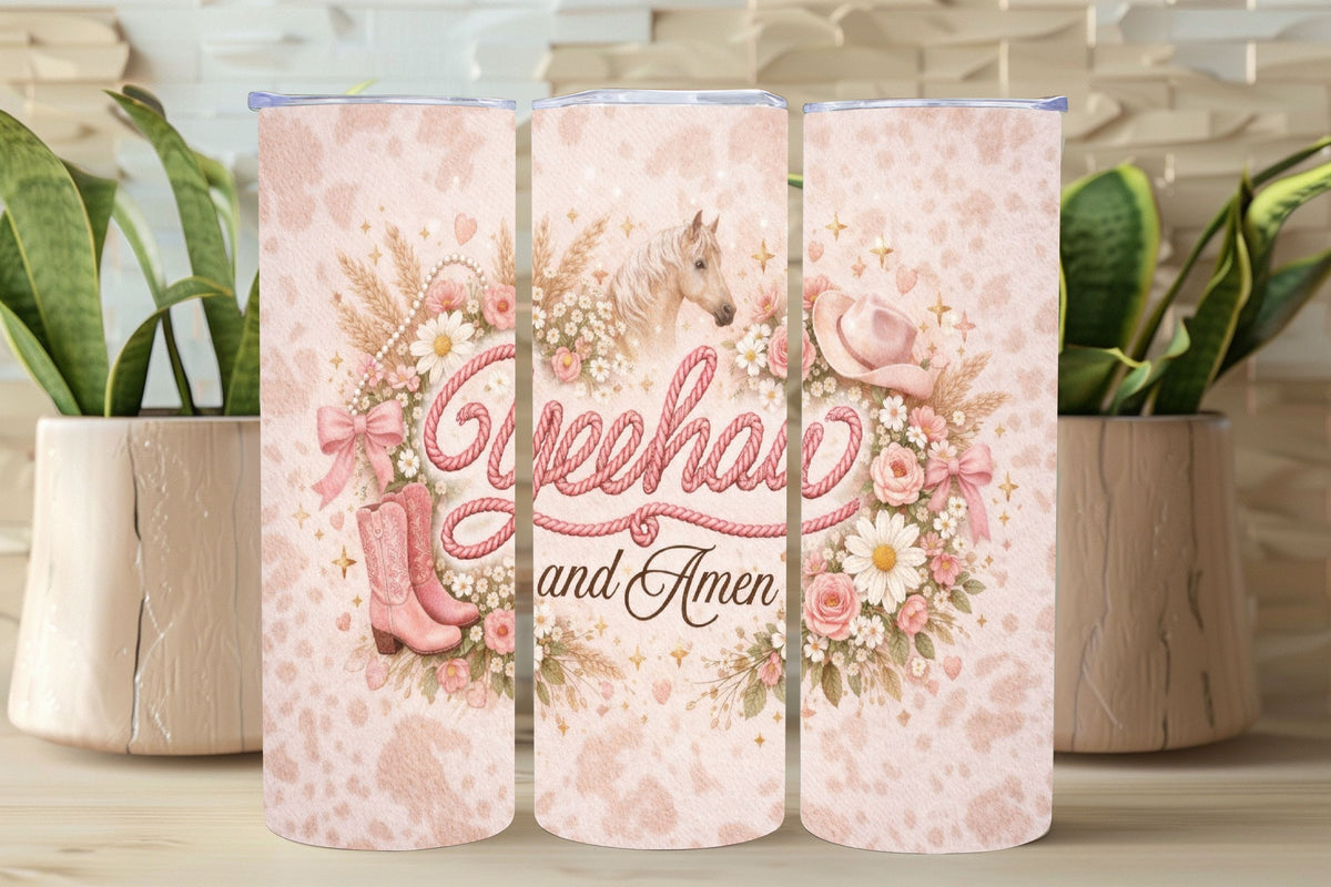 Coquette Yeehaw and Amen Tumbler   *849