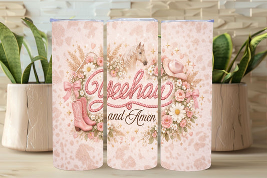 Coquette Yeehaw and Amen Tumbler   *849