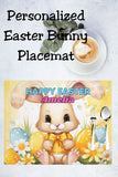 Personalized Yellow Easter Bunny Easter Placemat