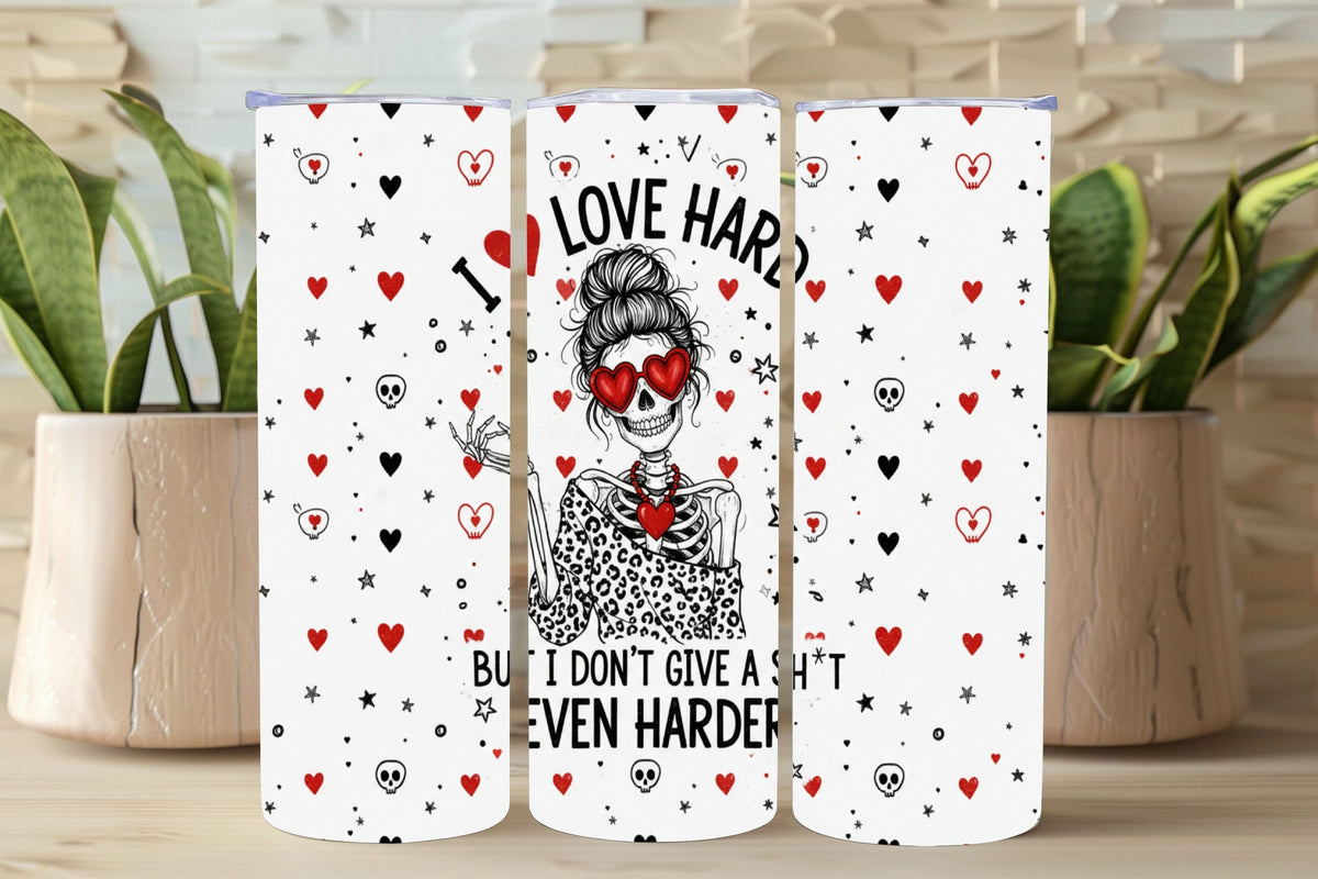 Three phone cases with a skeleton design and text on a white background.