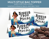 Moana Kisses Printable Candy Bag Topper