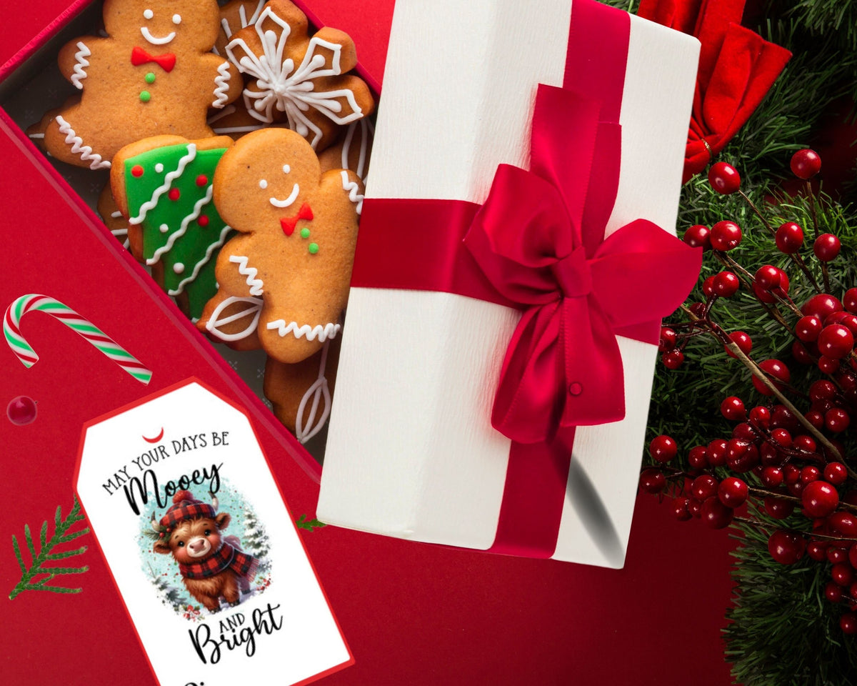 Mooey and Bright Christmas Gift Tags Printable